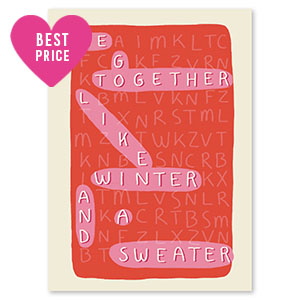 Espositori bigiotteria in cartoncino "We go together..." rosso-rosa-biancastro