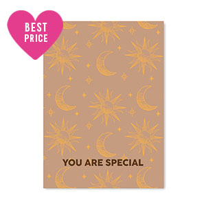 Espositori bigiotteria in cartoncino "You are special" marrone-arancione