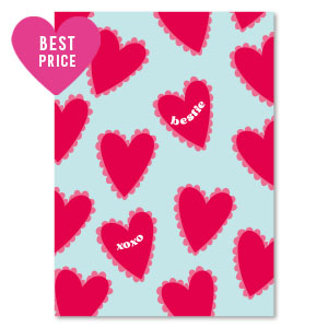 Espositori bigiotteria in cartoncino "bestie xoxo" blu chiaro-rosso