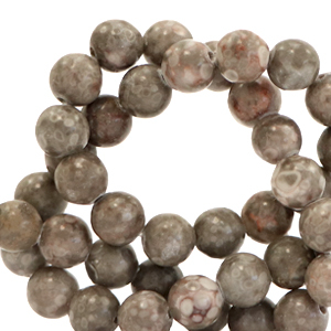 Perline in pietra naturale Calcite 8mm grigio fossile