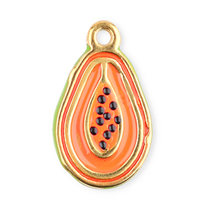 Ciondoli in acciaio inossidabile papaya arancio corallo-verde