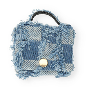 Ciondoli accattivanti borsetta denim-look blu denim