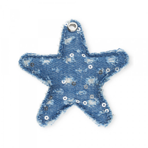 Colgantes llamativos stella denim-look blu denim