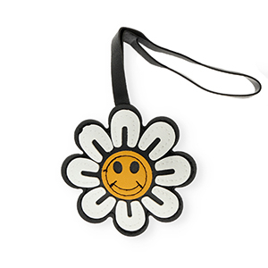 Ciondoli accattivanti fiore nero-bianco-arancio bruciato