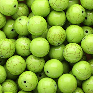 Perline di ceramica 16mm verde