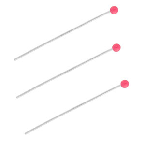 BY31&reg; Componenti in acciaio inossidabile chiodini a testa pallina 35mm argento-rosa magenta