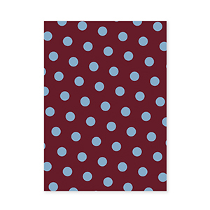 BY31&reg; Espositori bigiotteria in cartoncino con puntini rosso magono-blu chiaro