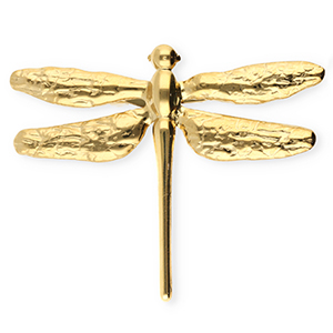 Broches accattivanti in acciaio inossidabile libellula oro