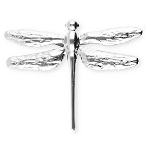 Broches accattivanti in acciaio inossidabile libellula argento