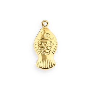 Ciondoli in acciaio inossidabile pesce oro