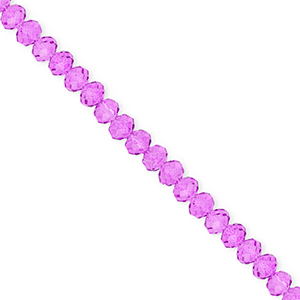 Perline sfaccettate 4x3mm rondella viola