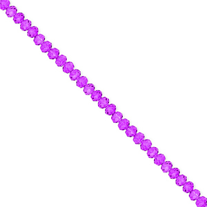 Perline sfaccettate 3x2mm rondella viola uva