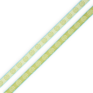 BY31&reg; Nastro con testo spirale verde-blu turchese