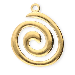 Ciondoli in acciaio inossidabile spirale oro