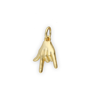 Metallo TQ in ottone ciondolo "I love you" oro