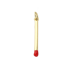 Metallo TQ in ottone ciondolo lucifero oro-rosso