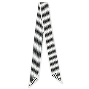 Bandana foulard con linea continua bianco-nero