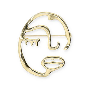 Broches faccia oro
