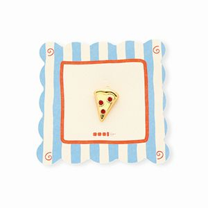 BY31&reg; Ciondoli in ottone Eco-brass punta di pizza oro-rosso