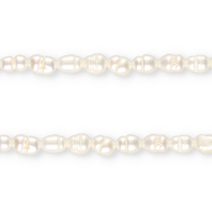 TQ Perle di acqua dolce chicco di riso 6x4mm bianco naturale
