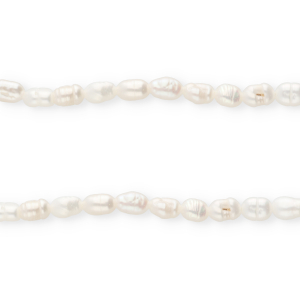 TQ Perle di acqua dolce chicco di riso 5x4mm bianco naturale