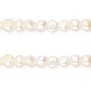 TQ Perle di acqua dolce pepita tonda 7-8mm bianco naturale