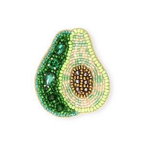 Spille avocado verde-oro-trasparente
