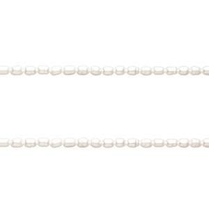 TQ Perle di acqua dolce chicco di riso 4x3 mm bianco naturale