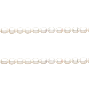 TQ Perle di acqua dolce chicco di riso 5x4 mm bianco naturale