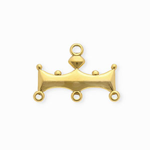 BY31&reg; Componenti in acciaio inossidabile distanziatore barra con 4 anellini oro
