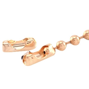 Componenti di metallo DQ chiusura per catena a palline 1.2mm oro rosa 