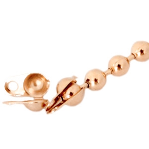Componenti di metallo terminali DQ per catena a palline 1.2mm oro rosa