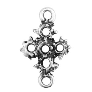 Ciondoli di metallo TQ distanziatore a forma di croce argento antico