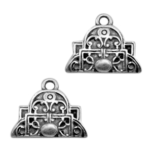 Ciondoli di metallo TQ forma di triangolo in stile boh&eacute;mien argento antico