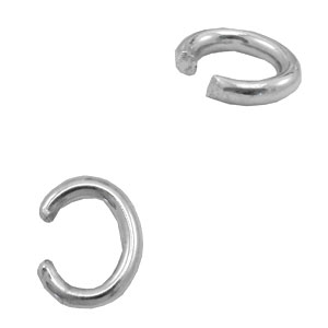 Componenti di metallo TQ anellino apribile ovale argento antico