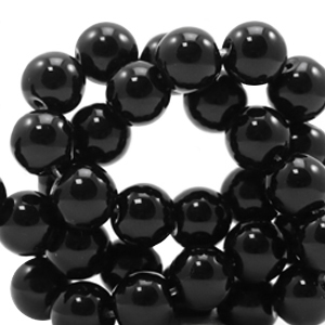 Perline in pietra naturale 6mm nero