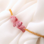 Braccialetti carini con perline sfaccettate in pietra naturale con effetto cristallo!