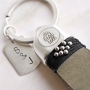 Idea con portachiavi Mix & Match con pelle DQ e cordoncino tubolare intrecciato