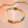 Set gioielli con perline sfaccettate a disco