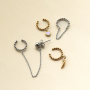 Collezione statement con earcuff BY31&reg; con anellino/i e orecchini a spirale