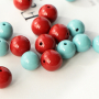 Collane colorate con perline in acrilico DQ rotonde