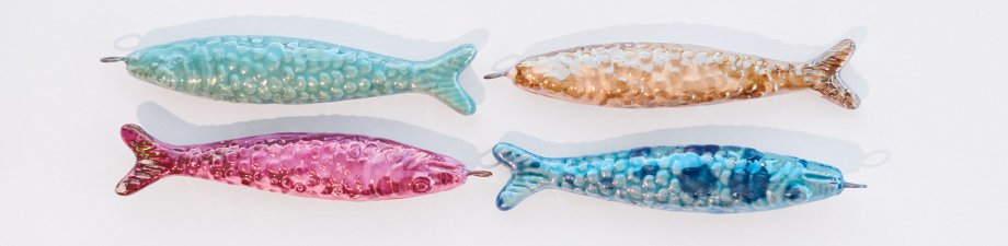 Ciondoli sardina in ceramica greca DQ Ciondoli sardina in ceramica greca DQ